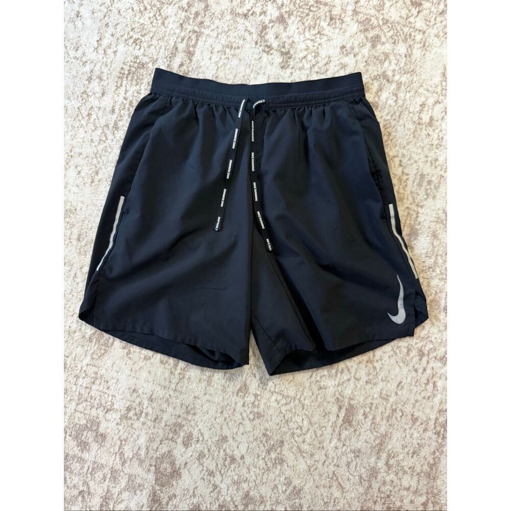 Nike Kids' Dri-Fit Flex Stride Drawstring Athletic Running Shorts Black Medium